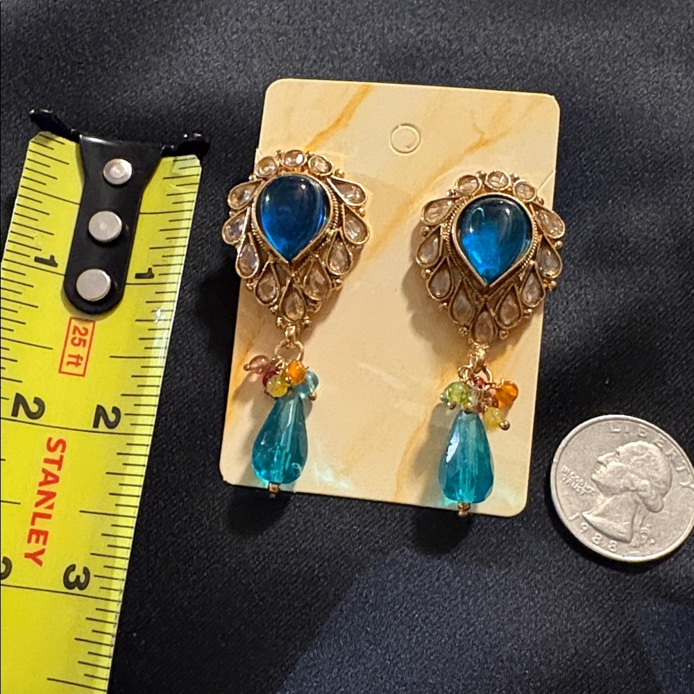 5 Pair Statement Earrings Bundle | Weighted Gold … - image 6